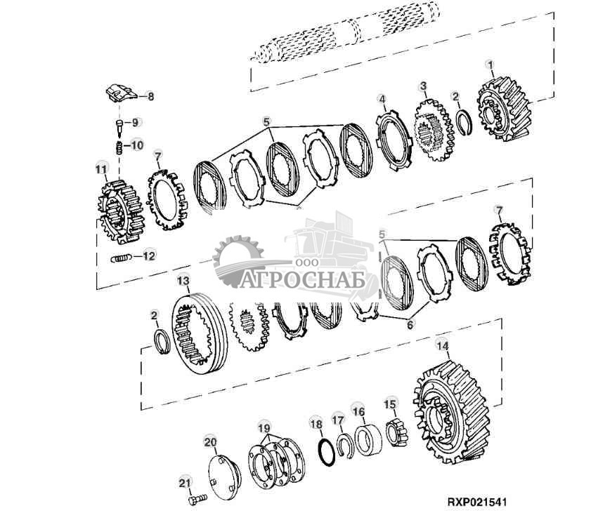 Countershaft (Rear Low) (24-Speed PowrSync™) 